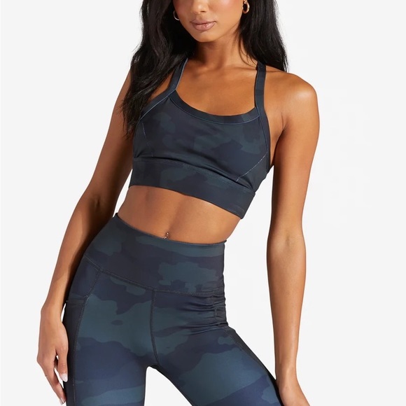 NWT Comfy Sports Bra Dark Camo - Picture 2 of 9